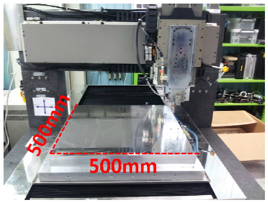 500 × 500 ㎟ 도광판 가공시스템