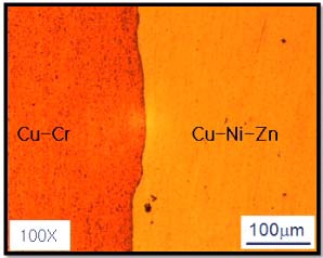 HPT 법에 의해 접합된 Cu-Ni-Zn/Cu-Cr/Cu-Ni-Zn 하이브리드 합금의 계면