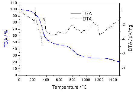 주제의 TGA/DTA