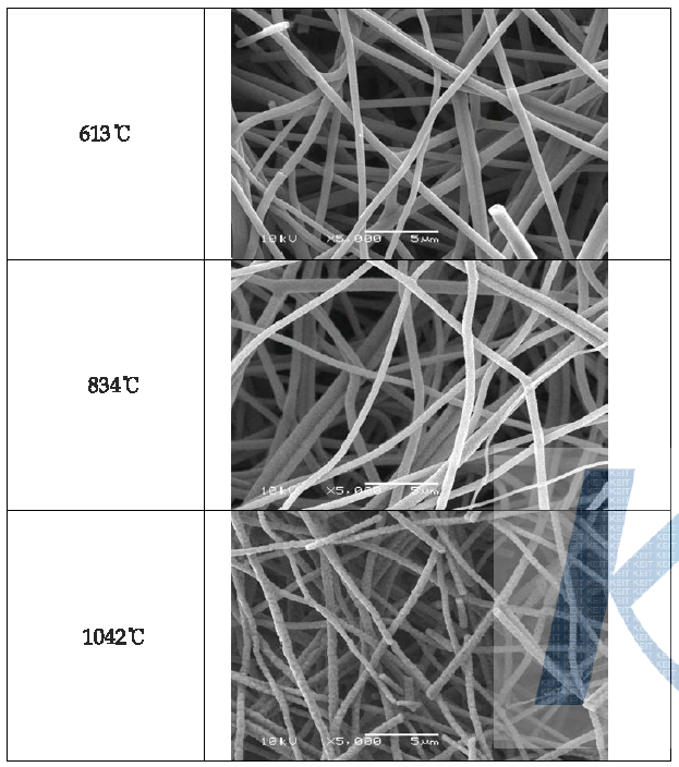 SEM images of TiO2 nano web