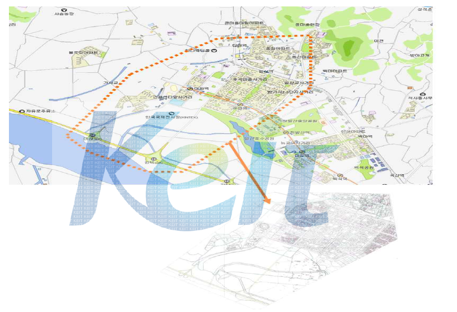 일산 지역 실지형 3D DB 구축 영역