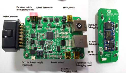 OBD-II 인터페이스 모듈 및 블루투스 모듈