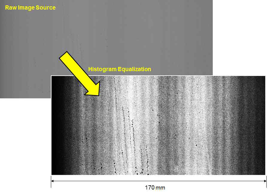 Histogram 균등화 과정으로 최초 데이터를 처리.