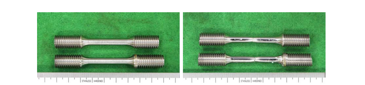 상온인장시험 시험 전/후 시편