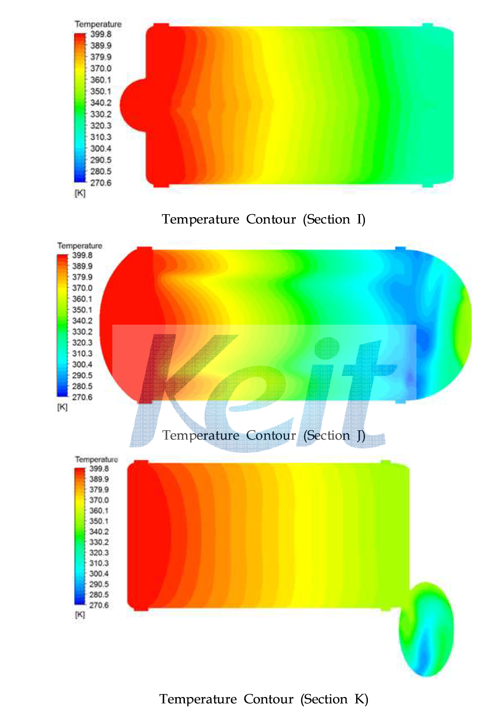 Reheater/Condenser Hot 온도 분포