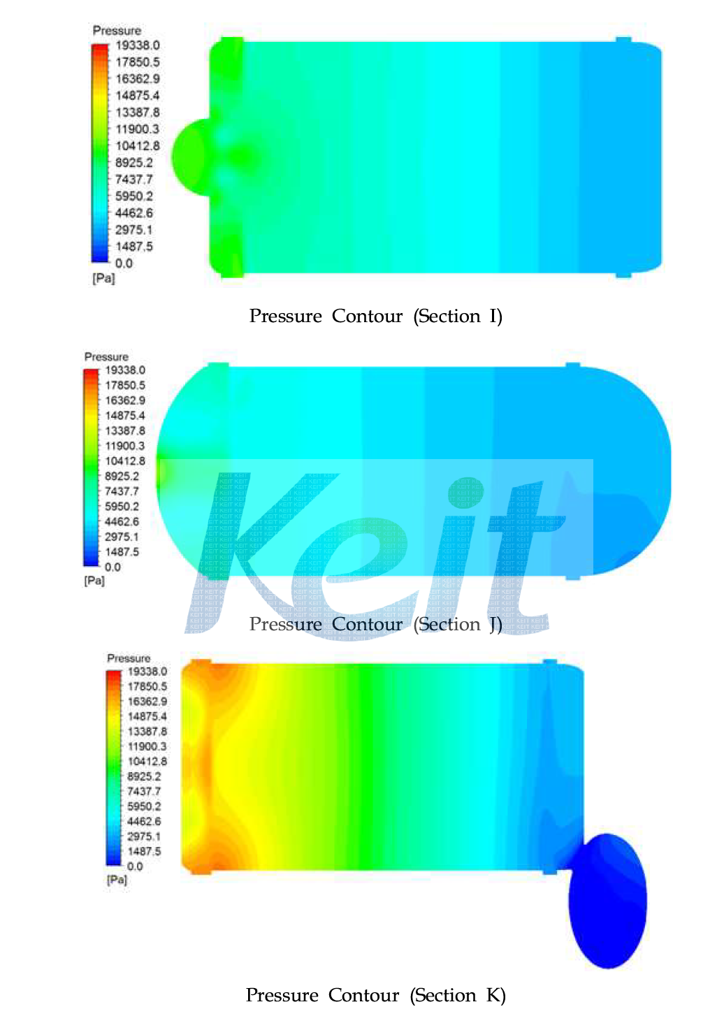 Reheater/Condenser Hot 압력 분포