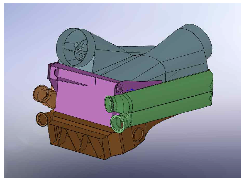 Dual Heat Exchanger 3D 모델링