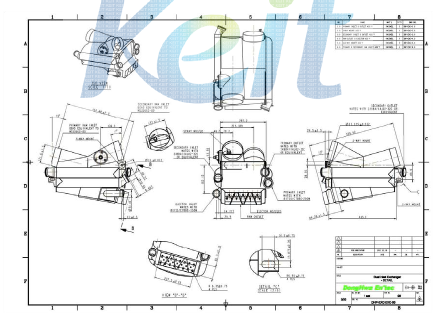 Dual Heat Exchanger 제작도면