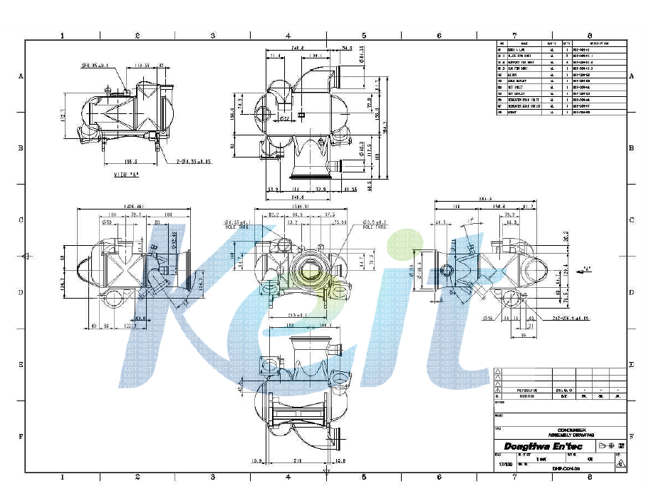 Reheater/Condenser Heat Exchanger 제작도면