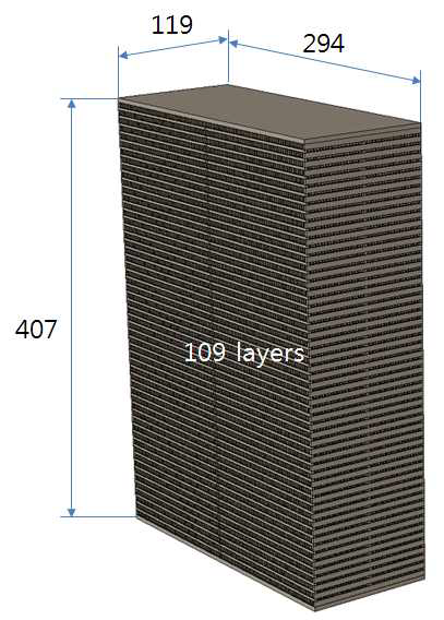 Lab scale 열교환기용 core 3D 모델