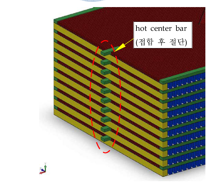 hot center bar 조립 상태