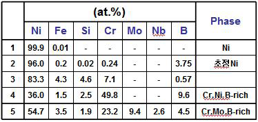 EPMA 정량분석 (MBF-20, 100s)