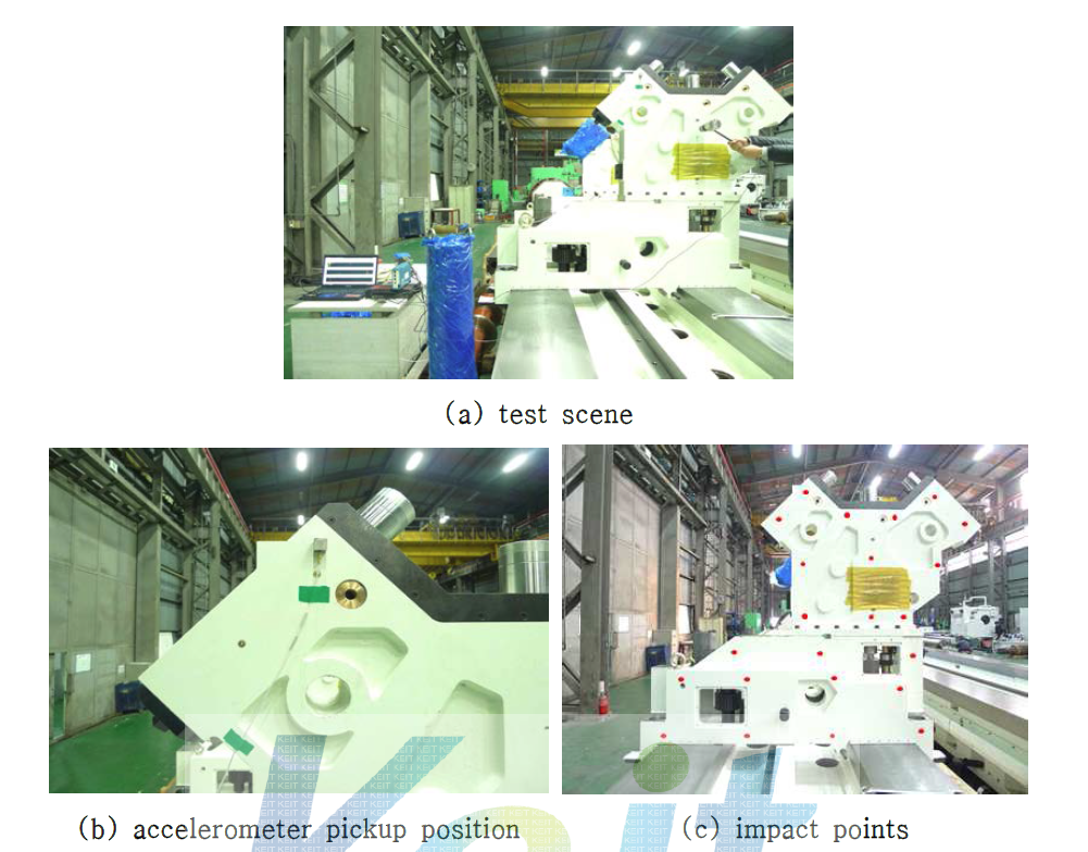 Modal test of the steady rest by impulse hammer test method