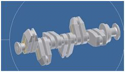 3-D modeling of the crankshaft