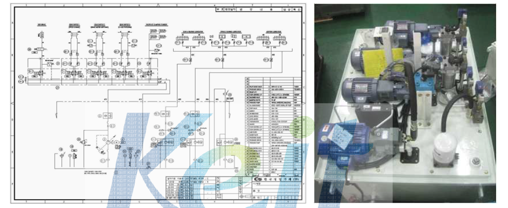 주축대 윤활/유압 시스템 회로도 작성 및 제작