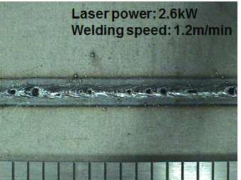 질화된 시편에 linear laser welding적용 후 육안 관찰