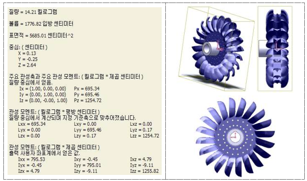 동역학 해석용 데이터(펠턴러너)