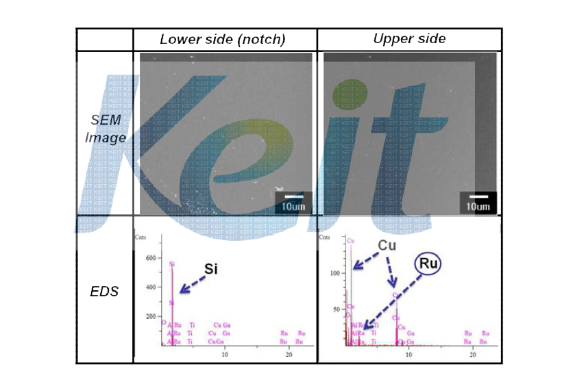 Microstructure and compositions of delaminated interfaces.