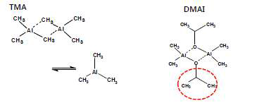 monomer (TMA) vs dimer (DMAI)