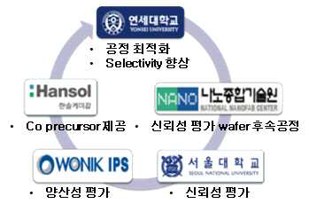 CVD Co capping 연구를 위한 유기적 협력 관계