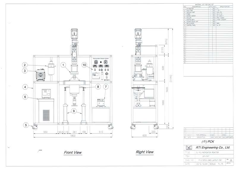 5L Polymerization Reactor Lay-Out