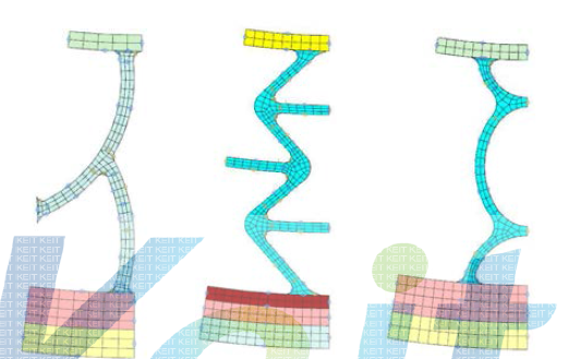 각 Type 2D 유한요소 해석 모델