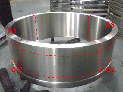 Precision machined product of cold expanded retaining ring