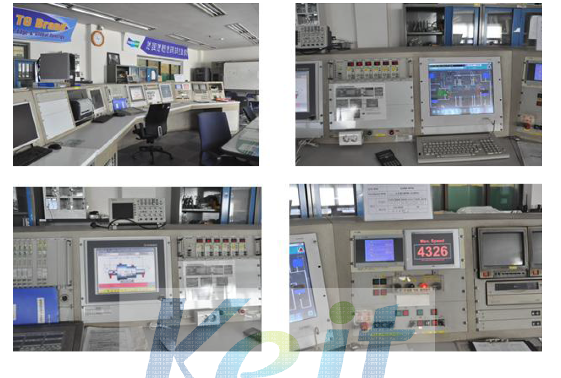 Internal view of control rool and data acquisition