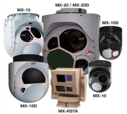 다양한 모델의 EOTS 장비(Electro Optical Tracking System)