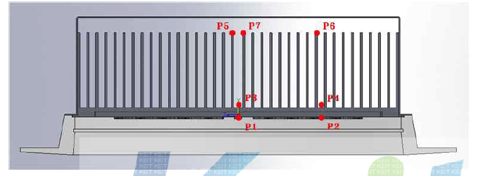 44W급 LED Down Light Type 온도 측정 위치