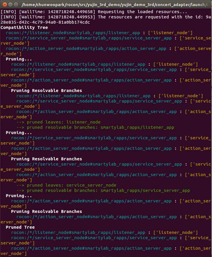 Resource Scheduler의 Compatibility Tree 작성 화면