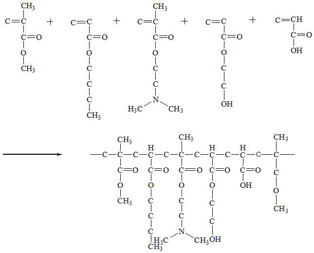 Cation type 아크릴 수지 구조식