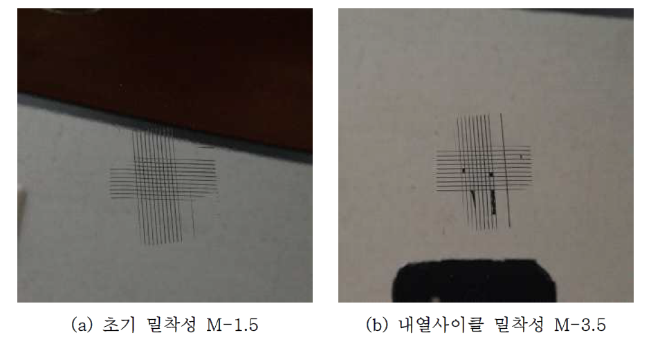 Cr 금속박막 샘플 밀착성 평가