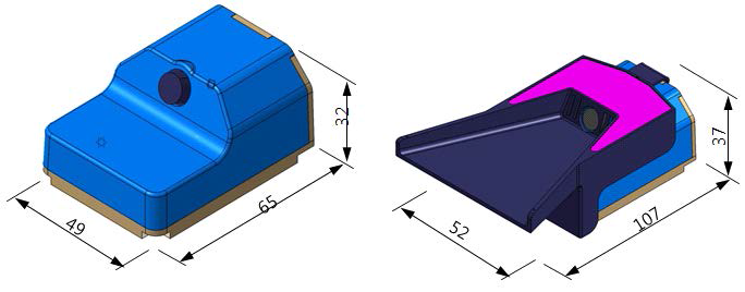 ECU Unit( (좌)커플러 부착 전, (우) 커플러 부착 후