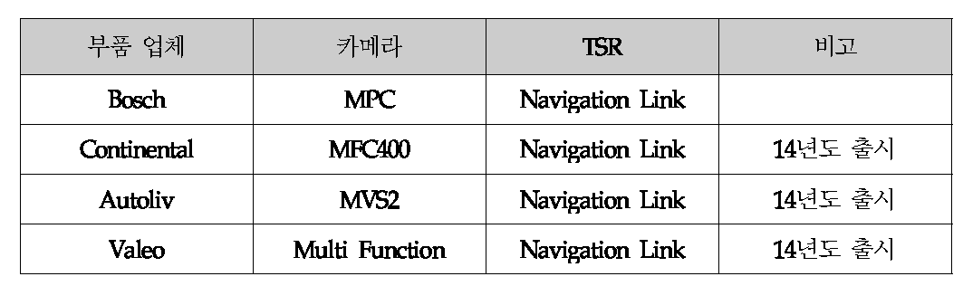 유럽 주요 부품 업체 TSR 동향