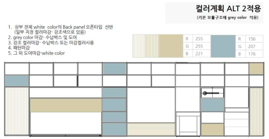 그레이 프레임 배색 3 적용