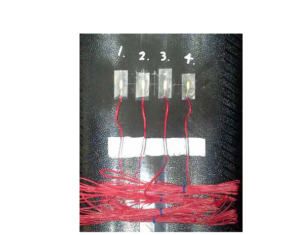 Strain gage 방식 인텔리전트 타이어 센서 부착 사진