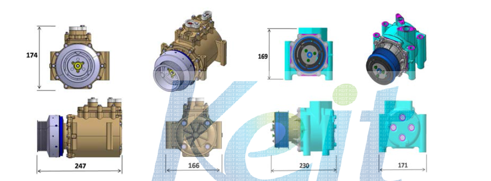 M社 & S社 Scroll Compressor Dimension