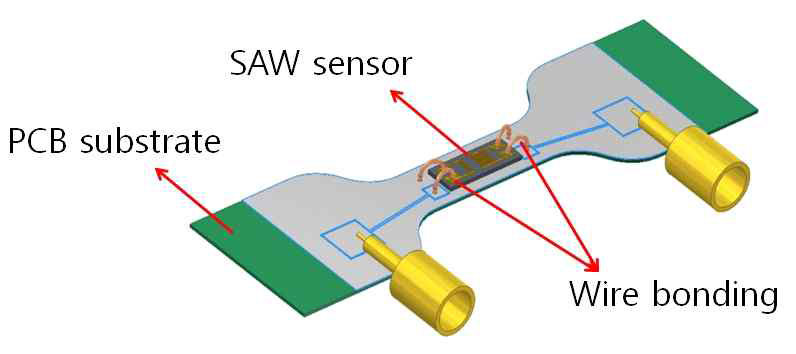 Schematic of SAW sensor system