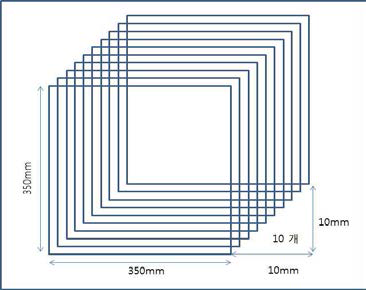 350×350mm길이 정사각형의 가공 방법