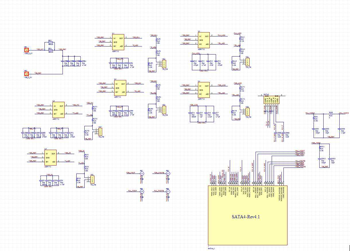 SoC IC 인터페이스 성능 측정 보드 schematic