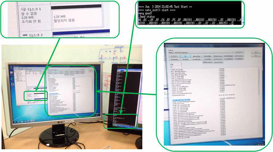 테스트 PC에서 SATA Device인식 확인