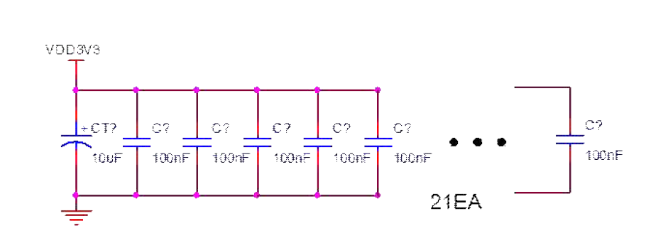 디지털 3.3V 캐패시터단 설계