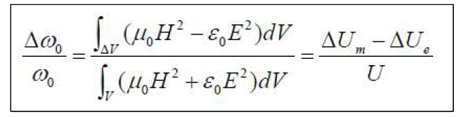Slater's Perturbation Theorem의 핵심수식