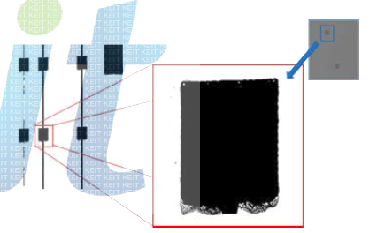 Line scan camera를 이용한 register mark 측정 사진