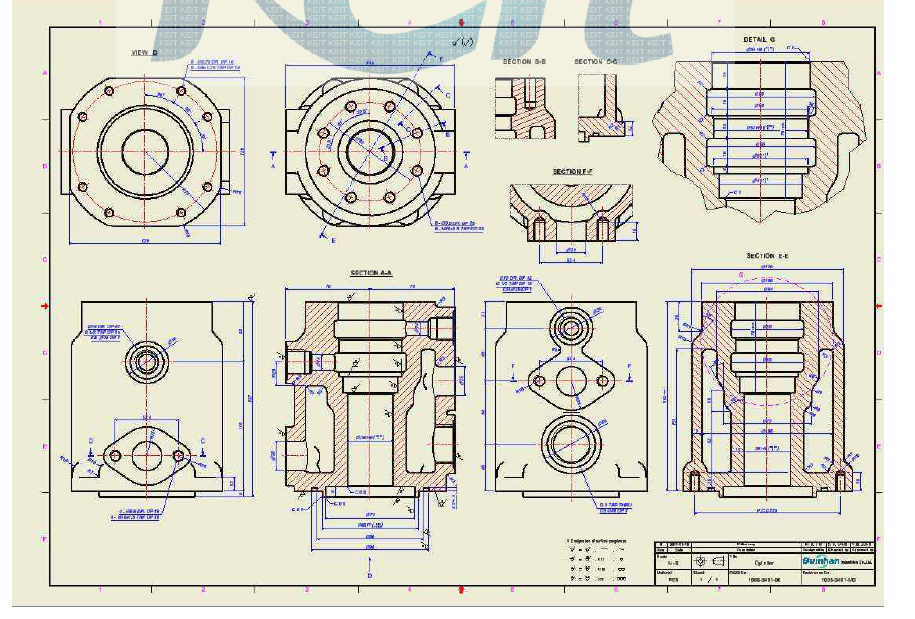 4단 실린더 도면