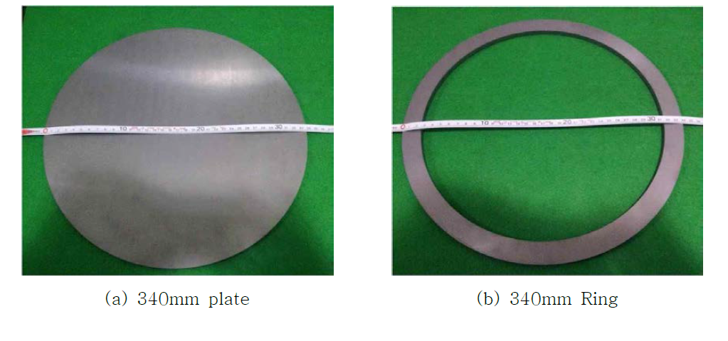 SiC plate 와 Ring 소결체 시제품