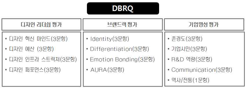 DBRQ 평가 모형