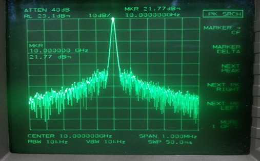 10GHz 발진기 시험결과