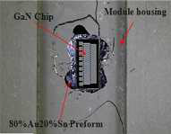 GaN 전력소자 AuSn eutectic die bonding 공정 사진